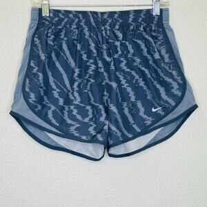 Nike Dri Fit Athletic Running Shorts Womens Size Medium Gray Elastic Waist Lined